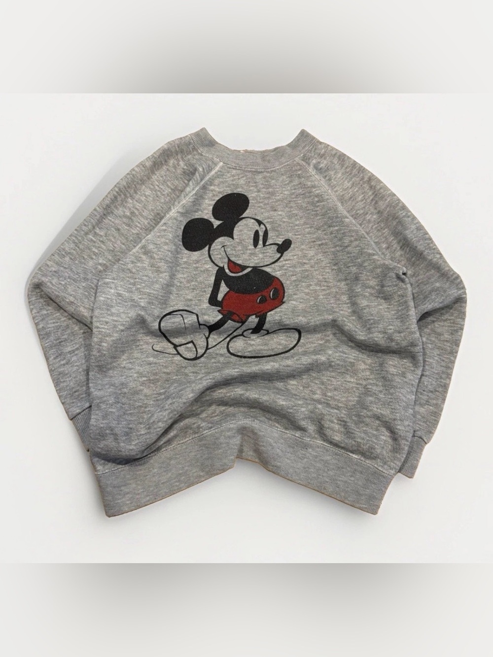 Vintage Kids Mickey Mouse Crewneck Sweatshirt Disney Heather Gray Medium